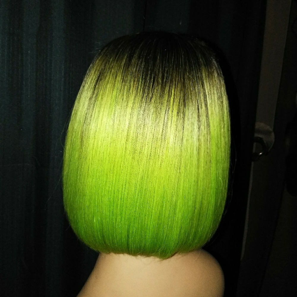 Green goddess wig
